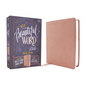 Niv, Beautiful Word Bible, Updated Edition, Peel/Stick Bible Tabs, Leathersoft, Pink, Red Letter, Comfort Print: 600+ Full-Color Illustrated Verses - Imitation Leather