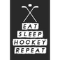 Eat Sleep Hockey Repeat: Dot Grid Notebook (6x9 inches) with 120 Pages - Paperback