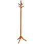 Oak Finish Twist Wood Coat Rack Entryway Hall Tree Hat Rack