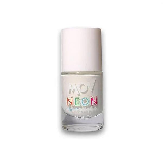 Mov Neon White Nail Polish No:04 -  Minimalist Luxury, High Pigment, Long-Lasting, Quick Dry, Bright Color