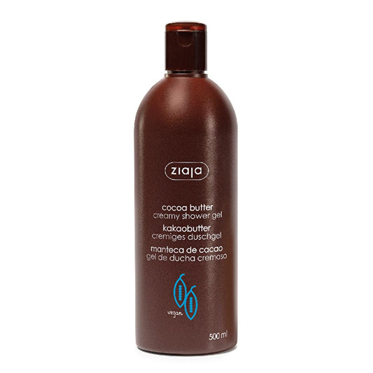 Ziaja Cocoa Butter Creamy Shower Gel: Intense Moisturizing & Natural Shower Gel for Dry, Sensitive Skin - Gentle, pH Balanced, 16.91 fl oz