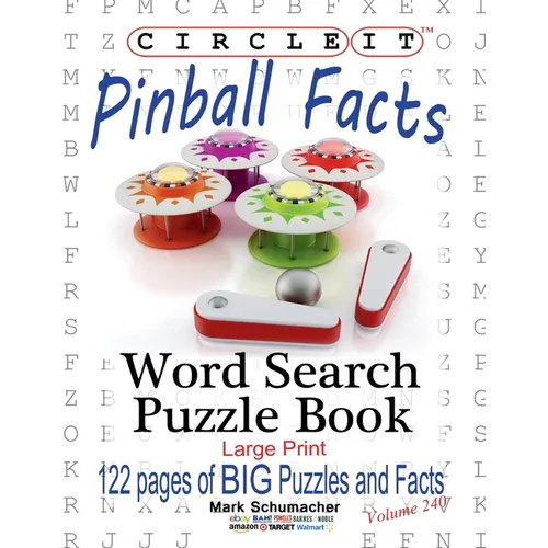 Circle It, Pinball Facts, Word Search, Puzzle Book - Paperback