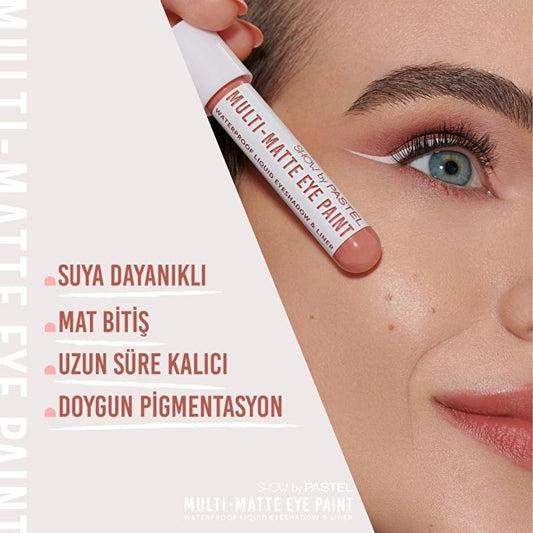 Show by Pastel Multi-Matte Eye Paint Waterproof Eyeshadow & Liner - Long Lasting, Anti-Aging Makeup