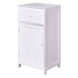 White Wood Bathroom Storage Floor Cabinet with Water Resistant Finish