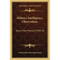 Military Intelligence, Observation: Basic Field Manual FM30-10 - Paperback