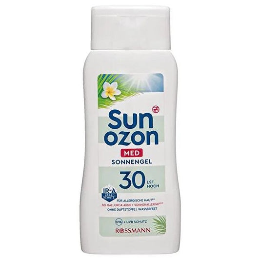 Sunozon SPF30 Sunscreen Gel for Sensitive Skin - Fragrance-Free, Water-Resistant, Dermatologically Tested - 6.76 fl oz