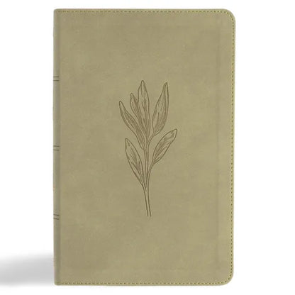KJV Single-Column Personal Size Bible, Sage Suedesoft Leathertouch - Imitation Leather
