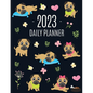 Pug Planner 2023: Funny Tiny Dog Monthly Agenda January-December Organizer (12 Months) Cute Canine Puppy Pet Scheduler with Flowers & Pretty Pink Hear - Paperback