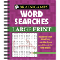 Brain Games - Word Searches - Large Print (Purple) - Spiral