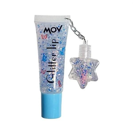 Mov Blue Glitter Lip Gloss - Sparkly, Hydrating, Non-Sticky, Ultra-Glossy Lip Makeup for a Breathtaking Look