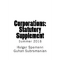 Corporations: Statutory Supplement - Paperback