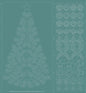 Wagara Sashiko Panel Season's Greeting Teal Blue