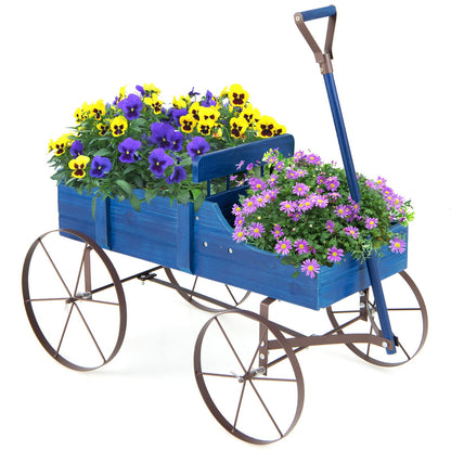 Wooden Wagon Plant Bed
