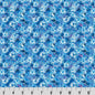 Wanderlust Daisies Quilting Cuddle Blue Fabric per yard