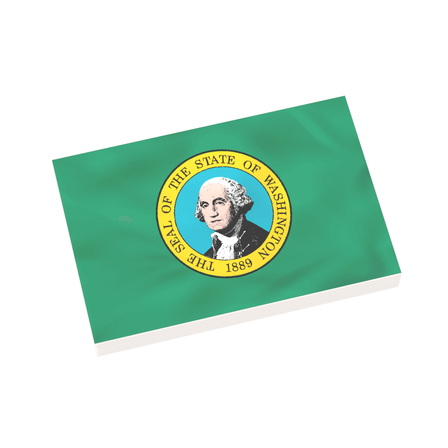 Washington State Flag - Custom Printed LEGO® - Made Using a LEGO® Tile