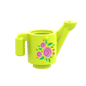 Watering Can with Pink Flowers - Minifig Scale - Custom Printed - Made Using LEGO® Parts