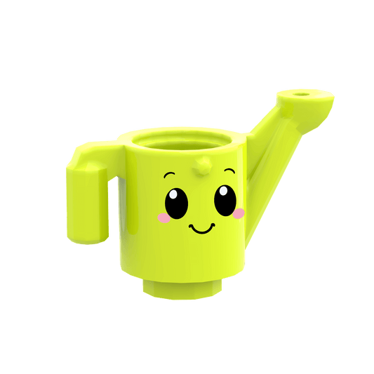 Watering Can with Smile - Minifig Scale - Custom Printed - Made Using LEGO® Parts