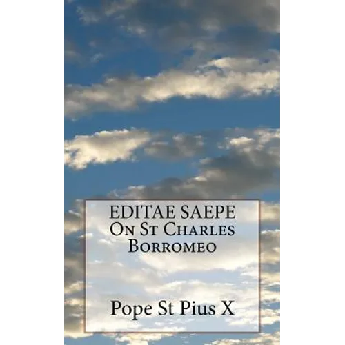 EDITAE SAEPE On St Charles Borromeo - Paperback