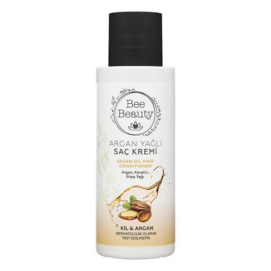 Bee Beauty Argan Hair Cream 100ml - Natural Moisturizing Hair Care for All Hair Types, Travel-Sized