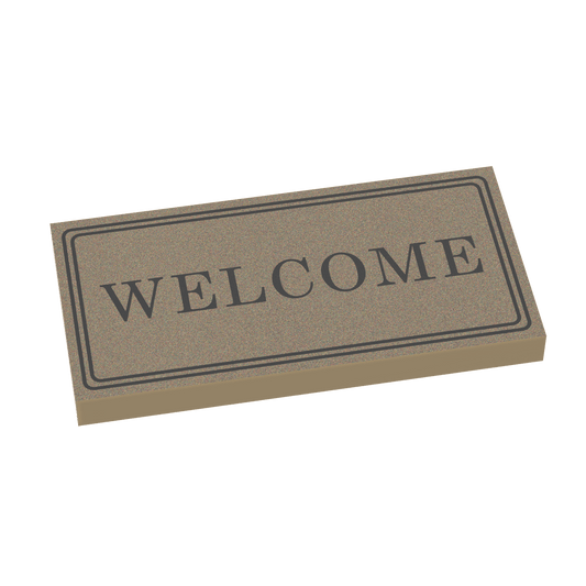 Welcome Door Mat - Custom Printed - 2x4 Tile Made using LEGO® Parts
