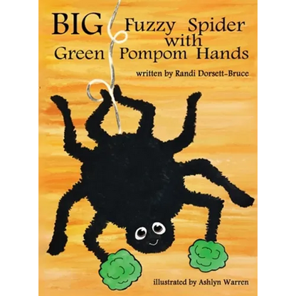 Big Fuzzy Spider with Green Pompom Hands - Hardcover