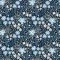 Whimsy Blue Flower Garden 44"/45" Fabric Per Yard