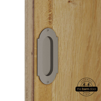 Barn Door Full Radius with Wings Flush Pull