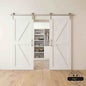 Classic Double Barn Door Kit | Brushed Nickel Hardware