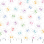 White Ditsy Daisy Pocket Posies Cotton 44"/45" Fabric Per Yard