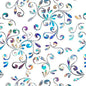 White Floral Swirl Wideback Cotton Fabric per yard