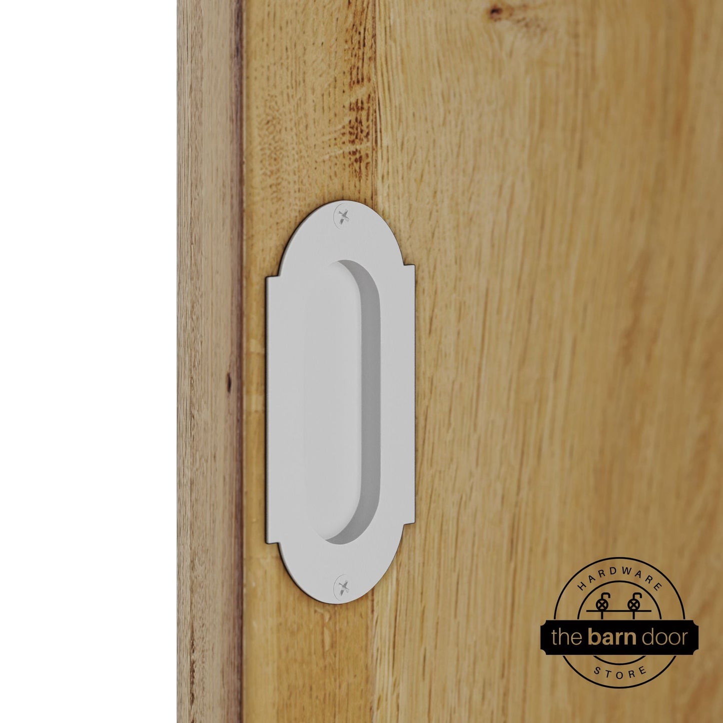 Barn Door Full Radius with Wings Flush Pull