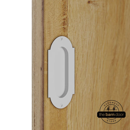 Barn Door Full Radius with Wings Flush Pull