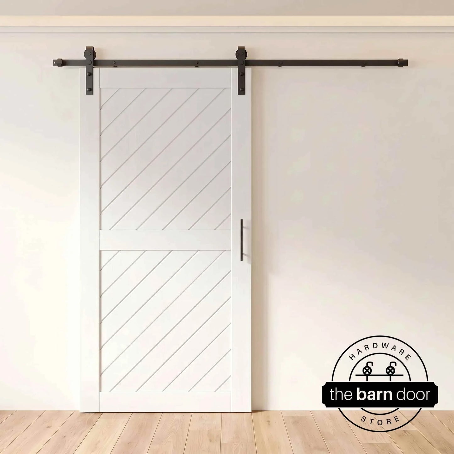 Slanted Pine Wood DIY Barn Door
