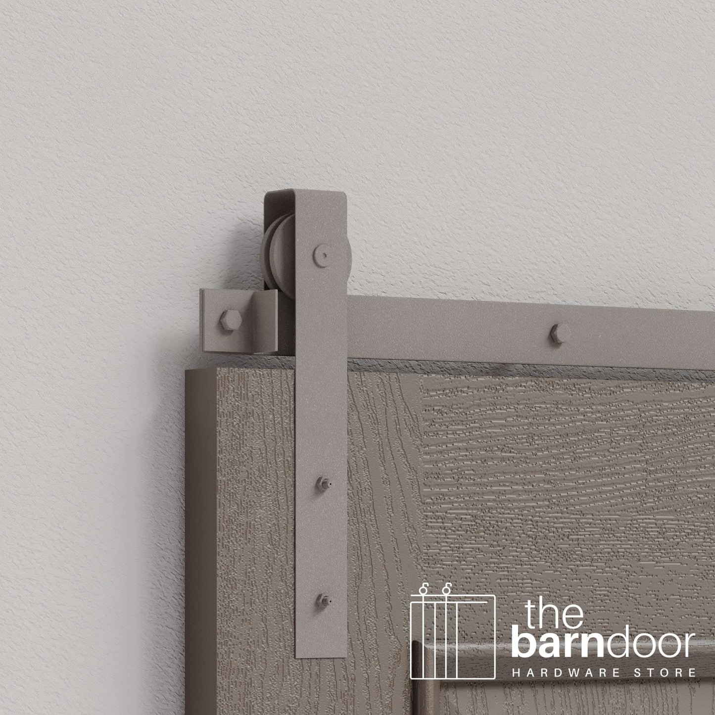 Flat Top Strap Heavy Duty Sliding Barn Door Hardware Kit