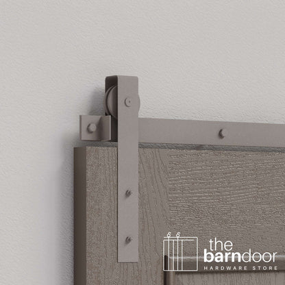 Flat Top Strap Heavy Duty Sliding Barn Door Hardware Kit