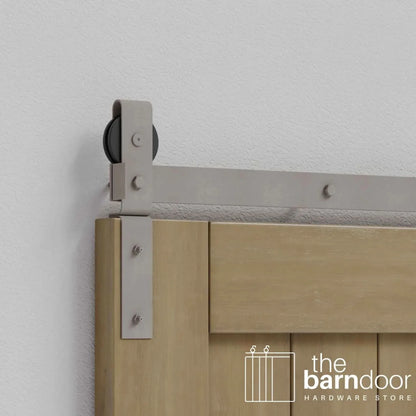 Classic J-Strap Bifold Barn Door Hardware Kit | 4-Door Biparting