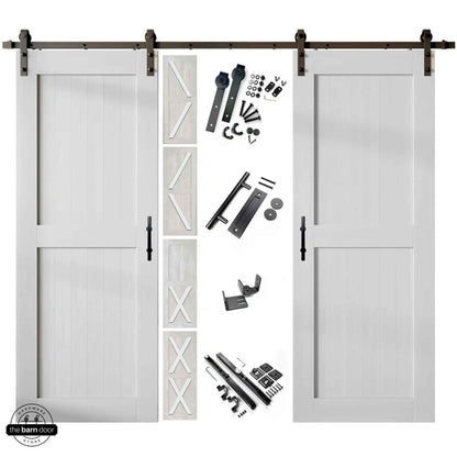 Classic Double Barn Door Kit | Black Hardware