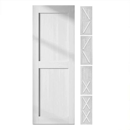 Classic Single Bypass 2 Door Barn Door Kit | Black Hardware