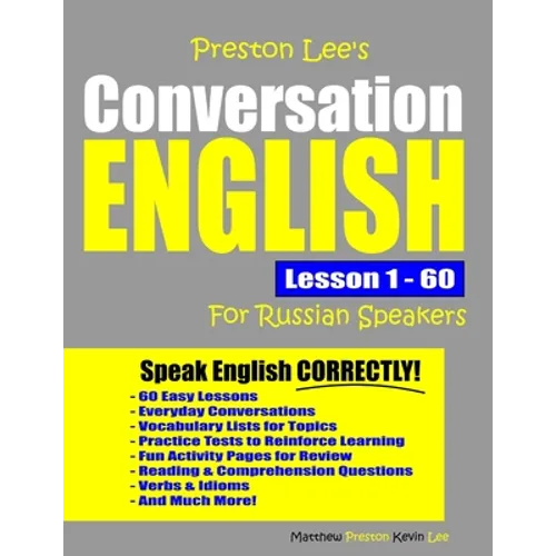 Preston Lee's Conversation English For Russian Speakers Lesson 1 - 60 - Paperback