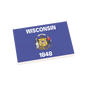 Wisconsin State Flag - Minifig Scale - Custom Printed - 2x3 Tile Made using LEGO® Parts