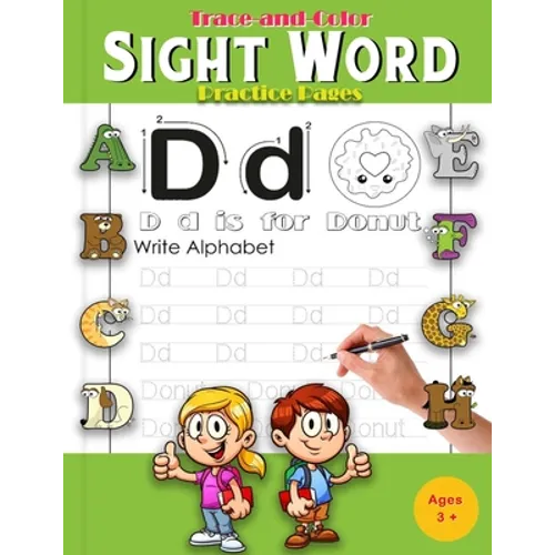 Trace-and-Color Sight Word Practice Pages: A Magical Sight Words and Coloring Activity Workbook for Beginning Readers Ages 3+: Reading Made Easy - Pre - Paperback