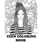 Teen Coloring Book: Cute Coloring Book for Teen Girls - Paperback