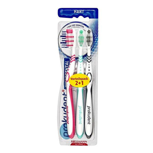 Prokudent Manual Toothbrush with Long Bristles & Ergonomic Handle for Gentle Gum Care - Effective Dental Hygiene Tool