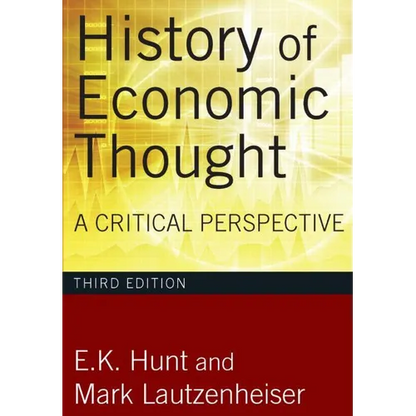 History of Economic Thought: A Critical Perspective - Paperback