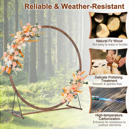 Wooden Wedding Arch Solid Wood Arbor Backdrop Stand for Wedding Ceremony