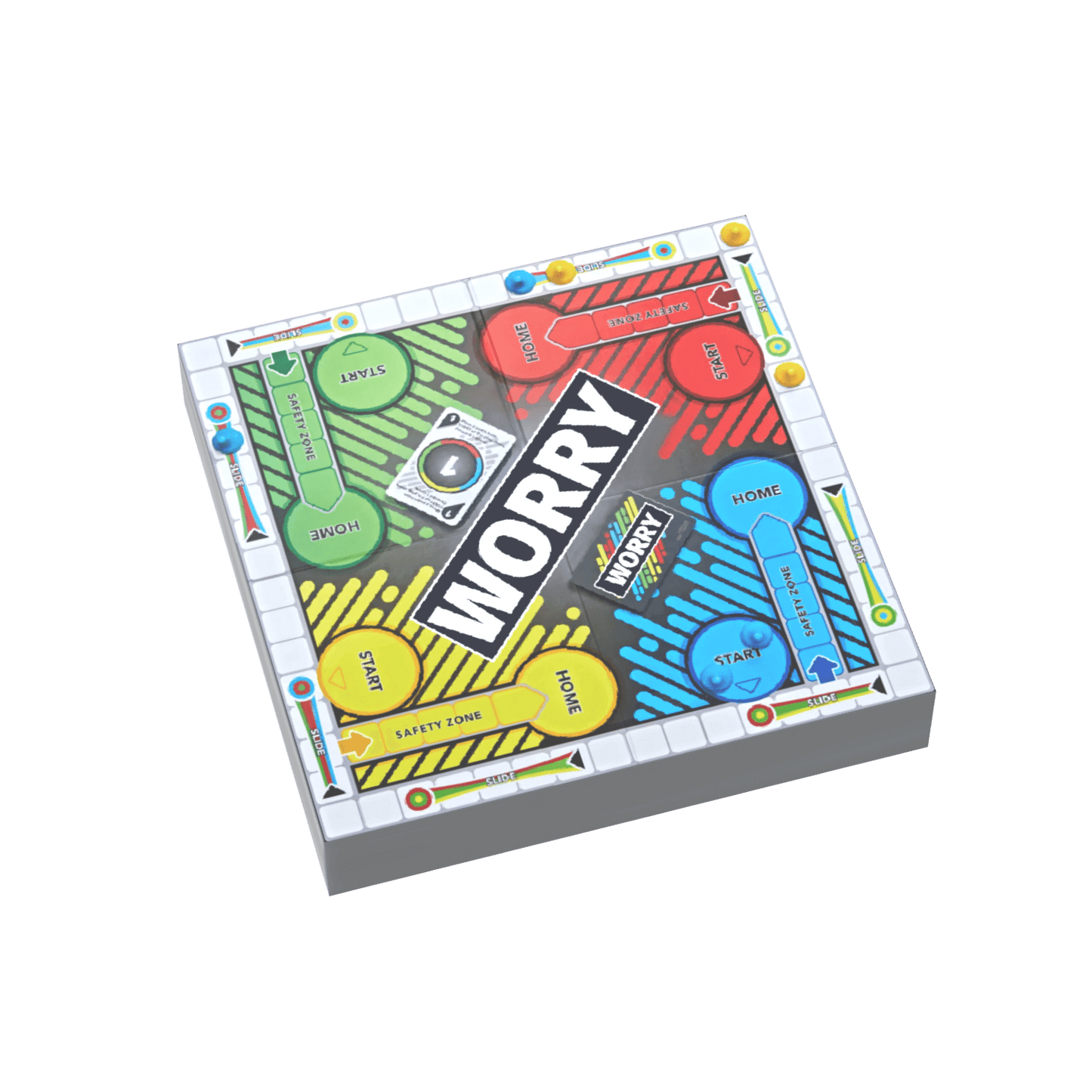Worry Board Game - Custom Printed On a LEGO® Tile