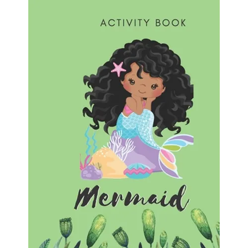 Mermaid Activity Book: Tracing Puzzles - 30 Pages - Paperback - Made In USA - Size 8.5 x 11 for Girls 4-6 - Paperback