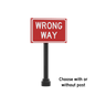 Wrong Way Street Sign - Custom Printed 2x3 Tile - Made Using LEGO® Parts