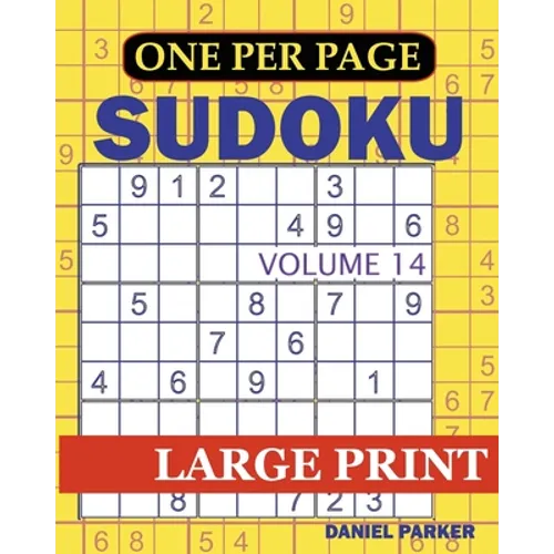 Large Print Easy Sudoku: Sudoku Puzzle Book For Adults Volume 14 - Paperback