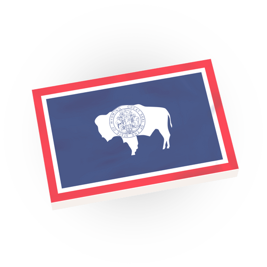 Wyoming State Flag - Custom Printed - Made Using LEGO® Parts